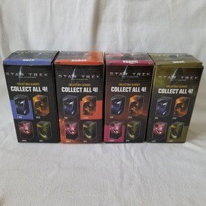 2008 Star Trek Movie Collectible Glasses Set Of 4 ~ Spock Uhura Nero Kirk